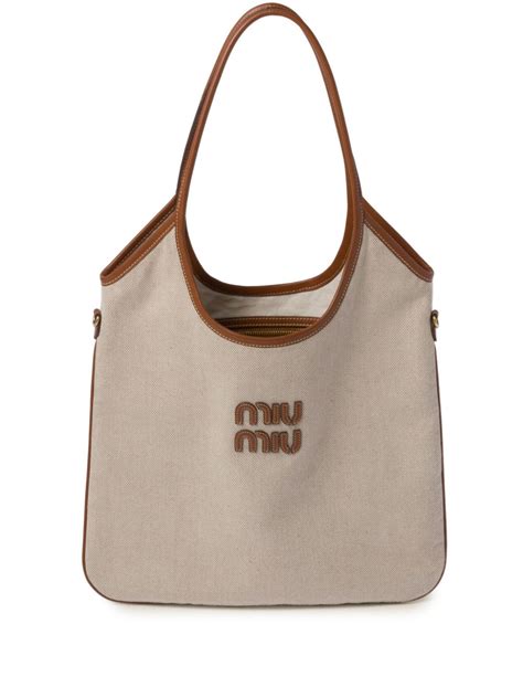 miu miu canvas bag|miu canvas student.